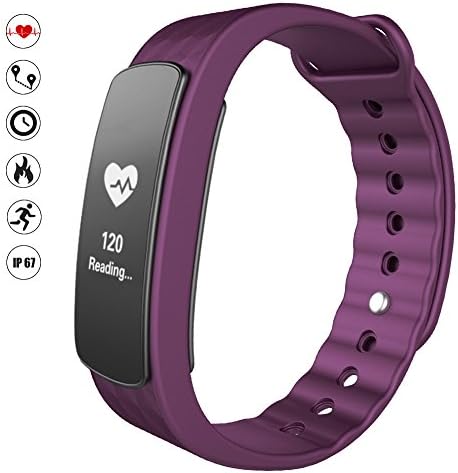 Heart Rate Monitor, SZPLUS I3 HR Smart Bracelat Fitness Activity Tracker Pedometer Sleep Monitor Smart Watch Sports Wristband with for IOS &amp; Android Smartphone (Purple)