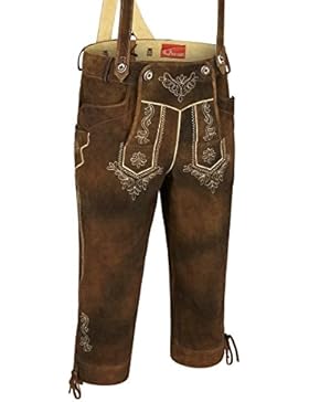 Moser® Herren Lederhose kniebund mit H-Trägern braun-antik Wilm 110091