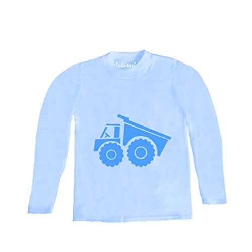 Inda-Bayi Baby-Toddler-Kids Heavy Cotton Long Sleeve T Shirt - dumper truck