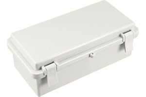 UXCELL sourcingmap ABS Plastic Dustproof Waterproof IP65 Junction Box Hinged Shell Universal Electrical Project Enclosure Gray 7.9 X 3.9 X 2.8 Inch (200 X 100 X 70mmm)