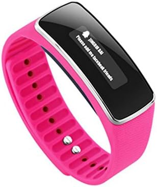 Smart bracelet Body temperature monitoring smart bracelet health heart rate waterproof sports pedometer bracelet Bluetooth bracelet (red)