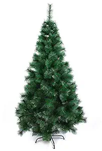 FIZZYTECH Artificial 6-ft Christmas Tree Xmas Pine Tree with Solid Metal Legs,Light Weight, Perfect for Christmas Decoration (Green, 6 FT)