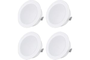 Sweet Led 4x Faretto da incasso piatto 12V IP44, Luce da incasso per mobili 3,5W 3000K, Luce bagno, luce per ambienti umidi, Faretto da incasso per mobili, Faretto da incasso per bagno, Bianco caldo