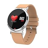 Tonsee Mode Fitness Armbanduhr Mit Pulsmesser Bluetooth Unisex Trackers Wasserdicht Farbbildschirm Echtzeit Aktivitätstracker Herzfrequenz Blutdruck Schlafüberwachung Laufsport Smartwatch (Roségold)