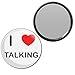 I Love Talking - 55mm Round Compact Mirror