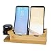 Produktbild Jamicy Ladestation Ständer Dock, Bambus Ladestation Ständer Dock Device Organizer für iPhone und Apple Watch