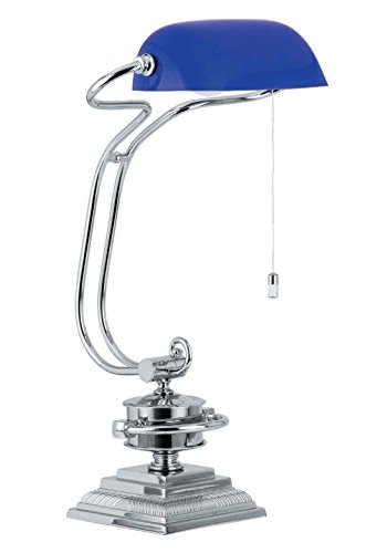 Preisvergleich Produktbild - Minister-Präsidenten Messing Chrom glänzend Glas blau