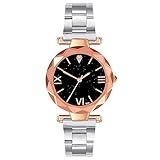 Damen Uhren, gaddrt Damenmode Luxus Freizeit Set Stahlband Weihnachten Quarz Handgelenk (Silber)