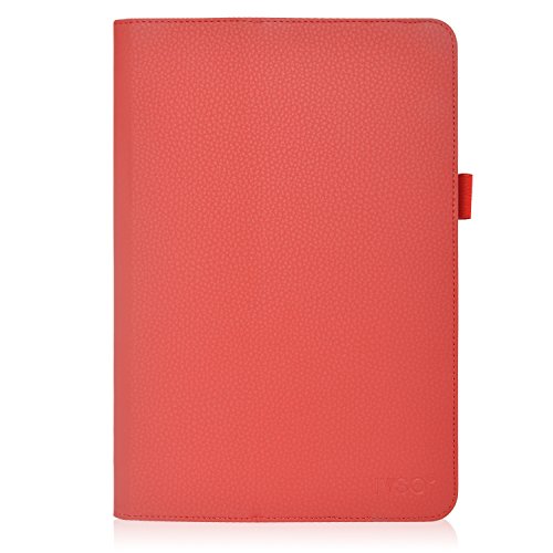 ASUS T101HA hülle, IVSO hochwertiges PU Leder Etui hülle Tasche Case – mit Standfunktion, super 360° Anti-Wrestling, ist für Asus T101HA-GR004T / GR001T / GR005T / GR007T 10.1 Zoll Tablet-PC perfekt geeignet (Für Asus T101HA, Rot) - 2