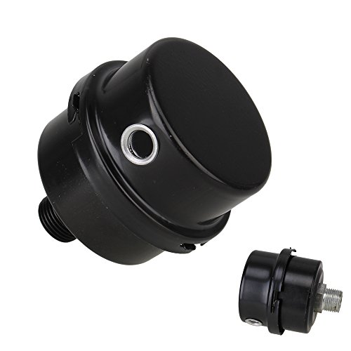 BQLZR 3/8PT 16mm Luft Kompressor Filter Druckerzeuger Schwarz Metall Auspufftopf - 5