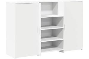 vidaXL Receptionsdisk vit 155x50x103,5 cm konstruerat trä
