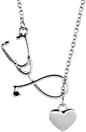 Stethoscope Necklace Heart and Stethoscope Pendant for Doctor Medical Student Gift the Doctor Nurse Jewelry