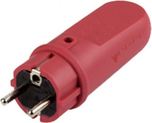 REV Ritter 0512099555 Plug Solid Rubber, Red