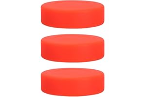 ABOOFAN 3Pcs Hockey Pucks Outdoor Hockey Puck Balls Replacement for Game (Orange), 7X7CM