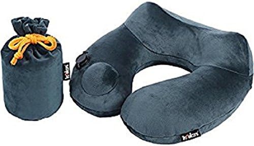 Gukefun Travel Neck Support Pillow U shaped Inflatable&amp;Lightweight Pillow (Grey)