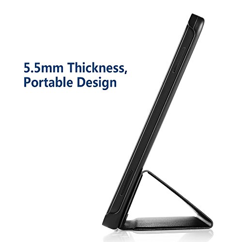 [Neue Version] Galaxy Tab A 10.1 Hülle Case, Simpeak Ultra Dünn Tab A 10.1 Holster, mit Standfunktion und Auto Sleep / Wake Up Funktion Slim Leder Schutzhülle Perfekt Geeignet für Samsung Tab A 10.1 (2016) Wi-Fi/ LTE T580N/ T585N Tablet (Schwarz, Ultra Dünn) - 5