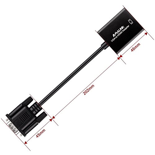 VGA auf HDMI Konverter AMALINK VGA zu HDMI Konverter Adapter mit 3,5 mm Audio für Computer Pcs - 2