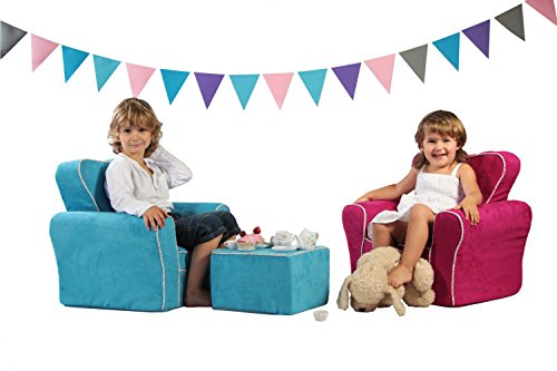 TOP Comfortable & Lightweight (2 kg) Armchair for Children - Removeable Cover, Color:Turquoise