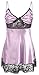 Produktbild DKaren-Nachtwäsche Negligee aus Satin MARITA (Rosa, L)