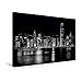 Produktbild Calvendo Premium Textil-Leinwand 45 cm x 30 cm Quer, Skyline bei Nacht | Wandbild, Bild auf Keilrahmen, Fertigbild auf Echter Leinwand, Leinwanddruck Orte Orte
