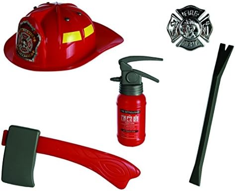 Quality 5 Piece Firefighter Accessories Fancy Dress/Role Play/Halloween Set, Everything a Little Firefighter will need!