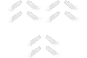 Abaodam 6 pairs Santa Claus Fake Eyebrows,White Eyebrows Facial Hair Cosplay Props,Fake Eyebrow Facial Hair Props for Christmas Masquerade Costume Adult Kids(White)