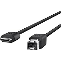 Belkin F2CU035bt06-BLK - Cable USB 2.0 DE USB-C a USB-B, 2 m, Color Negro