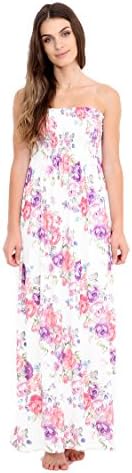 New Womens Sleeveless Boobtube Bandeau Maxi Ladies Sheering Long Dress Size uk8-26