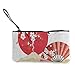 Produktbild gthtyju Canvas Coin Purse Japanese Fan Cherry Blossom Sakura Customs Zipper Pouch Wallet For Cash Bank Car Passport