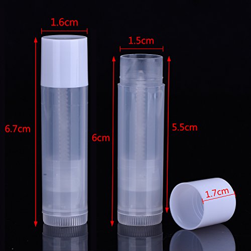 eBoot 50 Stück Lippenpflege Leere Behälter Klare Rohr mit Verdreht Ende und Ober Kappe, 3/ 16 Unzen ( 5,5 ml) - 7