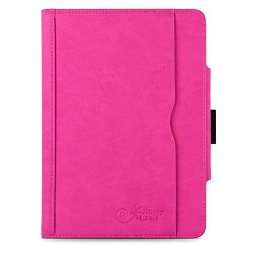 iPad Air, Air 2 & iPad 9.7″ 2017 Hülle – JAMMYLIZARD Ledertasche Smart Cover mit Standfuktion für iPad Air (5. & 6. Generation) & iPad 9.7″ 2017, ROSA & HONIG, [MIT STIFT-HALTER] - 2