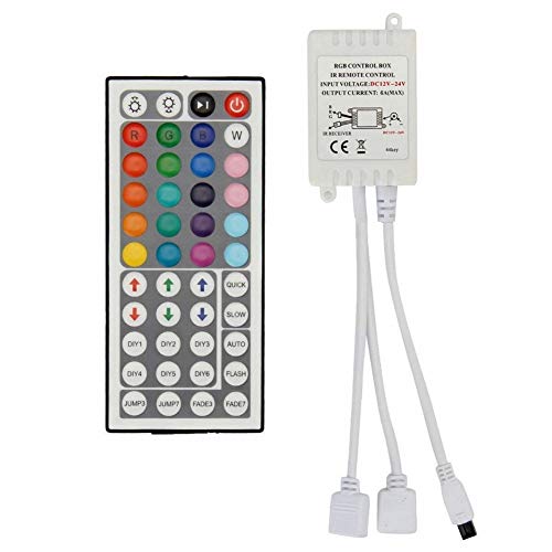 Controlador remoto de tira led RGB, ENES 2 en 1 4 pines Atenuación Atenuador Brillo Modo de flash Opciones de control para luz de cinta LED, LED de 12 V CC Iluminación de cuerda