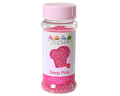 Nonpareils-Set 4tlg.,orange-dunkelrosa-lila-rot, Zuckerperlen, Zuckerstreusel - 4