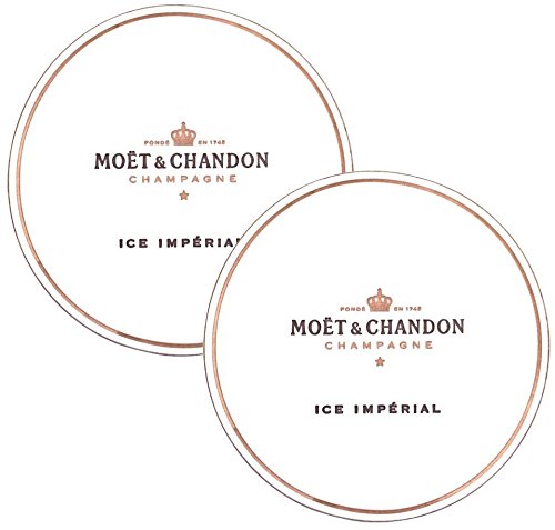 Moet & Chandon Ice Imperial 10er Set Glas-Untersetzer aus Papier für Champagner Gläser Paper-Coaster Champagne Glasses Flutes
