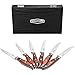 Produktbild Meateor 6-teiliges Steakmesser-Set Edelstahl Rostfrei Holzgriff Steak Besteck Echtholz Wellenschliff Messer in Holzkiste