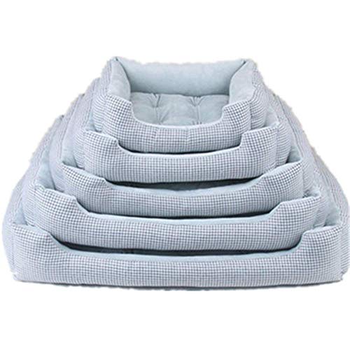 Preisvergleich Produktbild RuiHuang Weiche Fleece Hundebett Matte Abgenommene Abnehmbare Hundebetten Für Große Hunde Waschbar Katzenhaus Haustier Pad Zwinger Hellblau 70cmX52cmX15cm