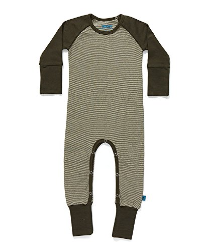 Albababy Fine Playsuit - Creme/Brown Striped - Size 68cm - 4-6 Months