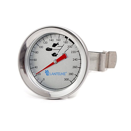 Fritteusen - Öl - Fett Thermometer 300 °C Edelstahl mit Clip Halterung . Bimetall und Analog