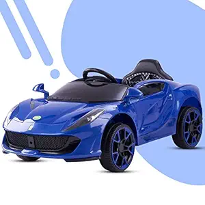 Baybee Italia Baby Car Rechargeable Kids Car Battery Operated Motor Ride-On Car for Kids with 2 Electric Motor & 6V Battery Car for Kids Baby Toy Car with Boys & Girls Age 2-6 Years Old (Blue)