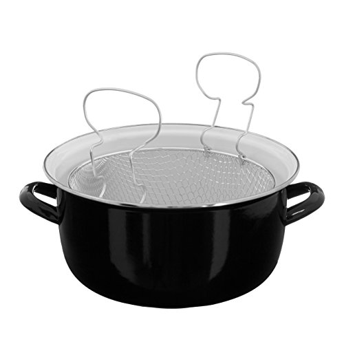 Premier Housewares Frittiertopf, Pyrex-Deckel, 6 x 33 x 27 cm, 5 l, schwarz - 2