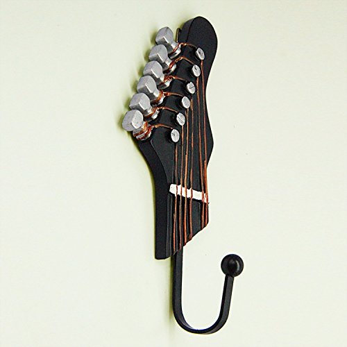 Vejaoo 3 Stück Gitarre Geformt Metall Wand Haken Vintage Handtuch Coat Wandhalter Kleiderbügel Haken - 4