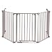 Baby Vivo Comfortable Barrier Metal and Fire Guard Heater Guard Room Fireplace Protection Divider in Grey (4 panels and one door)