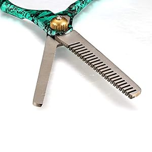 TOOGOO(R)New Professional Hairdressing Cutting Thinning Stainless Steel Scissors 2PCs Set Green - Image 6