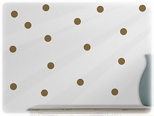 Preisvergleich Produktbild wandfabrik - Wandtattoo - 54 tolle Polka dots in gold