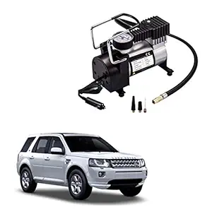 Kandid Black Digital Air Compressor Car Tyre Inflator Metal Car Tyre Pressure Air Pump for Land Rover Freelander (12V)