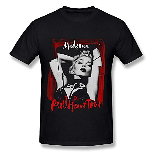 Tusgur X Madonna Rebel Heart Tour 2015 Concert Cotton T Shirt For Men Black