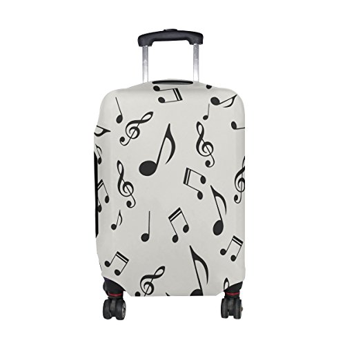 Preisvergleich Produktbild COOSUN Musical Notes Muster-Druck-Reise-Gepäck-Schutzabde... Waschbar Spandex Gepäck Koffer Cover - Passend für 18-32 Zoll L 26-28 in Mehrfarben
