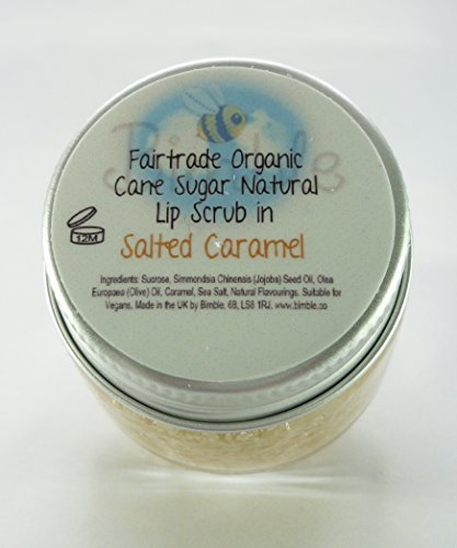 Bimble Organic Raw Cane Sugar Natural Lip Scrub 25g - Salted Caramel Flavour