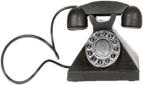 Old-Fashioned Dial Phone Model Retro Nostalgic Ornament Object Industrial Wind Bar Bar Coffee Jewelry (Not Working) 17cm*17cm*14cm/6.69"*6.69"*5.51"