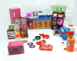 CYNIXModern Kitchen Set Non Toxic Indian Kitchen Set Great Kitchen Toys for Girls Indoor Game Best for Kids
